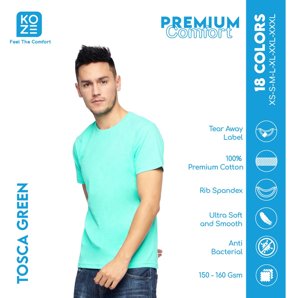 Kaos Polos Premium Comfort Koze Tosca Green