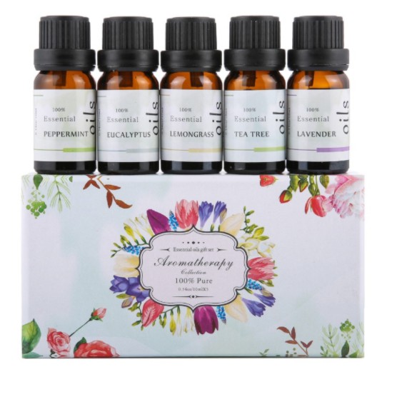 Firstsun Set Pure Essential Fragrance Oils Minyak Aromatherapy Diffusers 10ml 5PCS - RH-05