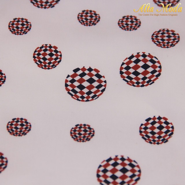 

Alta Moda Katun Satin Putih Motif Bola Anyaman (1M)