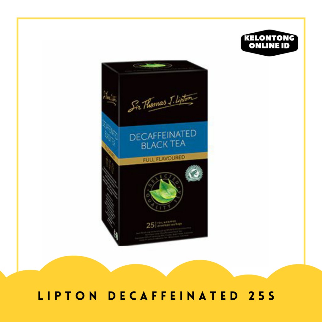 

Lipton Black Tea Decaf - Isi 25 Sachet x 2gr | Teh Celup Tanpa Kafein | Decaffeinated Tea