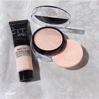 Bedak+Foundation+Concealer Fit Me Maybelline 3in1 Mika