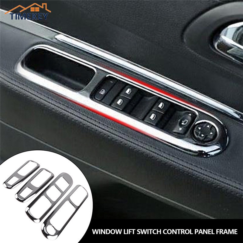 Tk Stiker Strip Trim Pelindung Pintu / Jendela Mobil Chrome Untuk Peugeot 3008 2009-2015