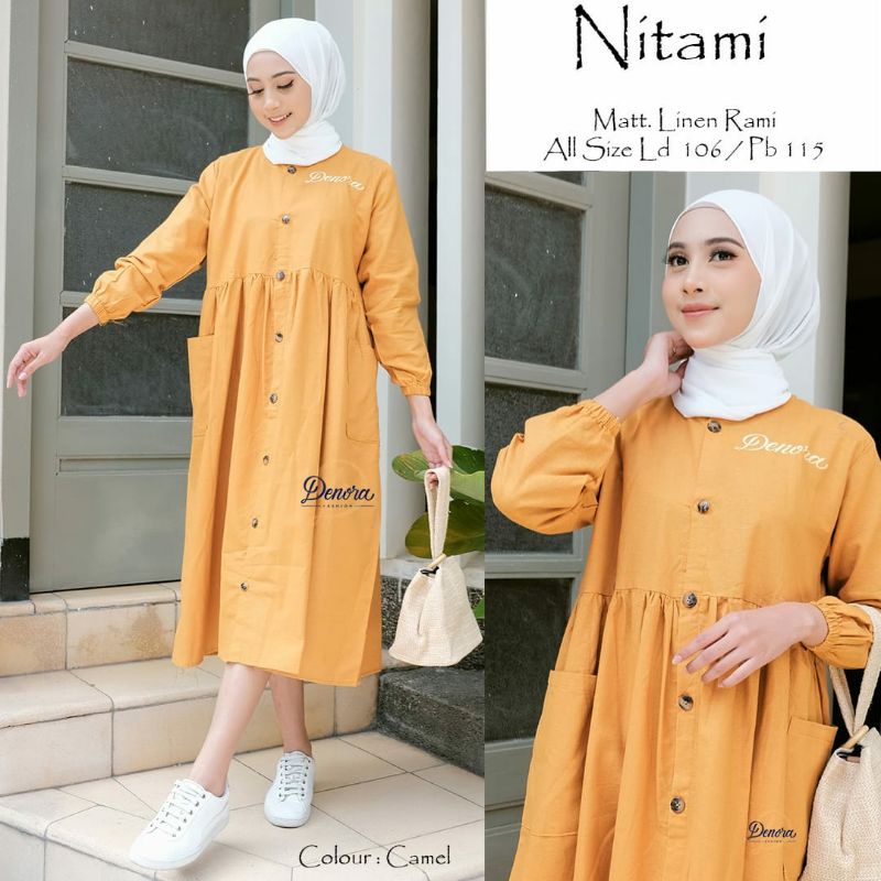 Tunik Nitami Matt Linen Rami