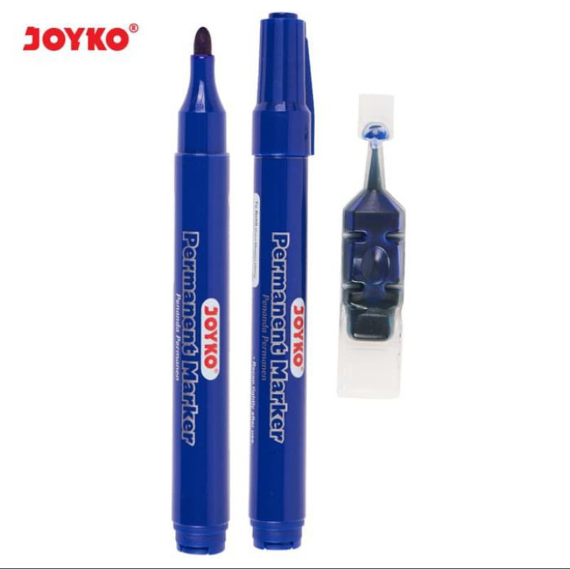spidol permanen biru joyko bonus Refill permanen marker PM 34 - RF