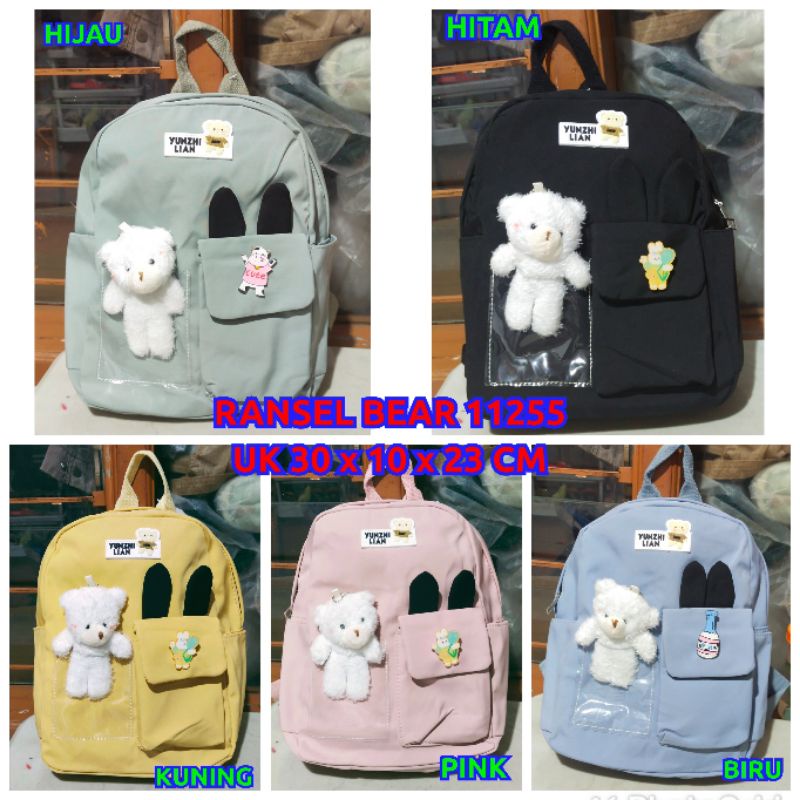 Tas ransel anak bear 11255 UK 30 x 10 x 23 cm / 66653 import UK 31 x 11 x 23 cm fashion anak perempuan TK SD