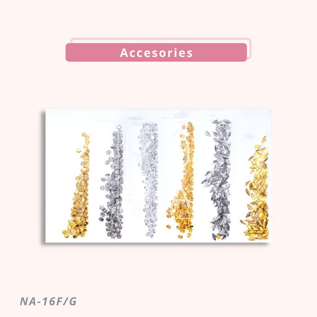 Accesories Plastik Monja / hiasan kuku nail art bunga shell daun