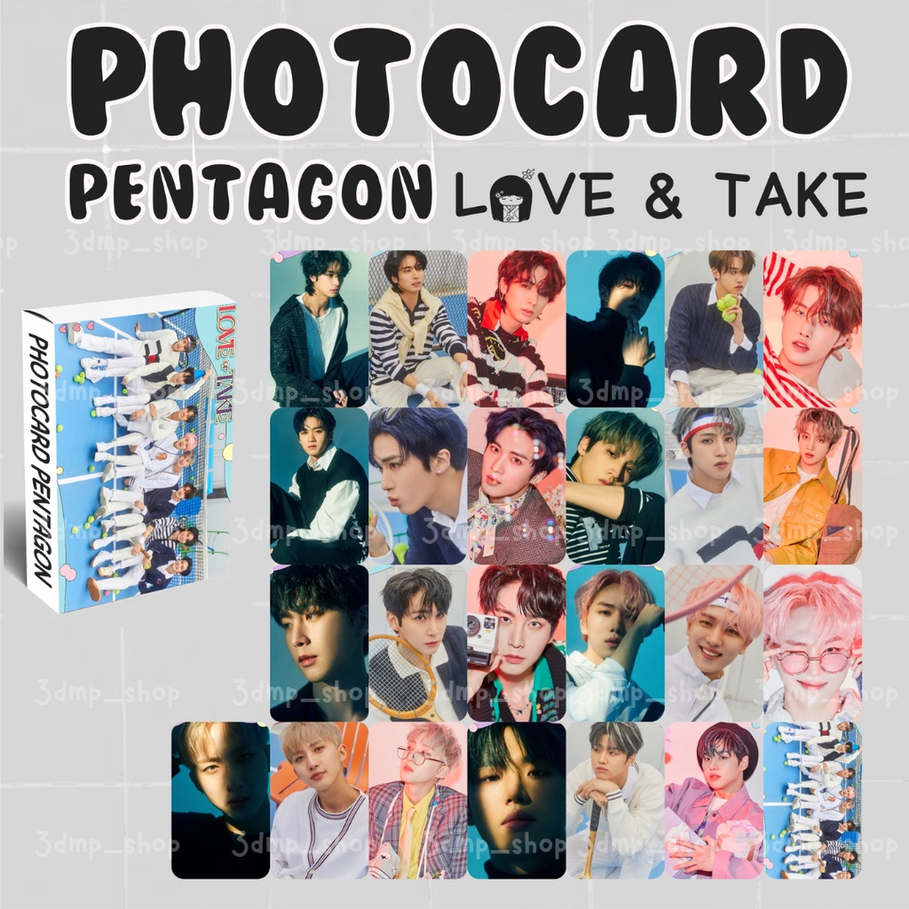 [25 lembar] Photocard Lomocard Photo Lomo Card Pentagon Invite u love and take