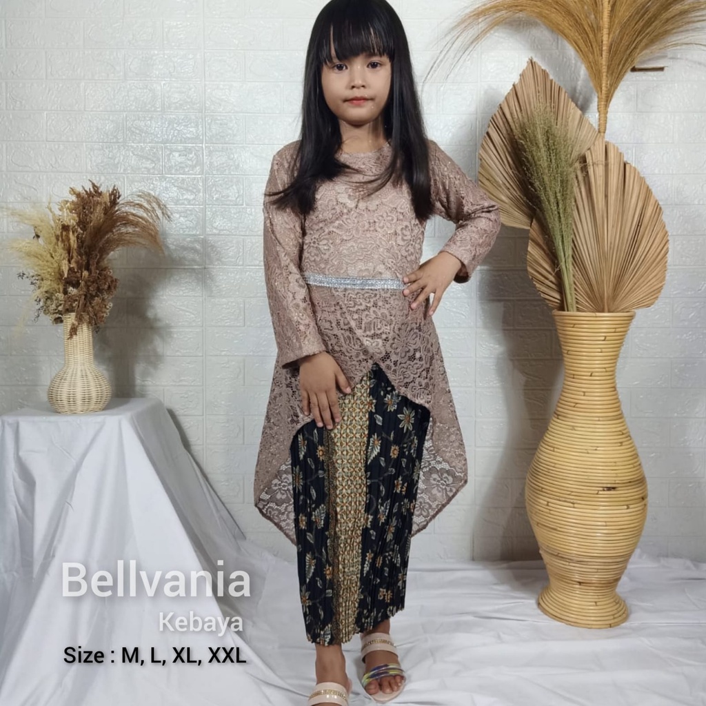 Permata Olshop / Kebaya Anak Syahrini Payet / Kebaya Anak Cantik / Kebaya Modern / Kebaya Seragam / Setelan Baju Brukat Anak