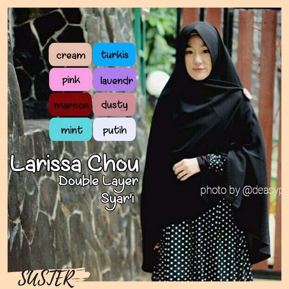 Jilbab Syari Murah Wanita Khimar Syari Larisa Chou Jilbab Jilbab Syari Murah Wanita Khimar Syari Larisa Chou Jilbab