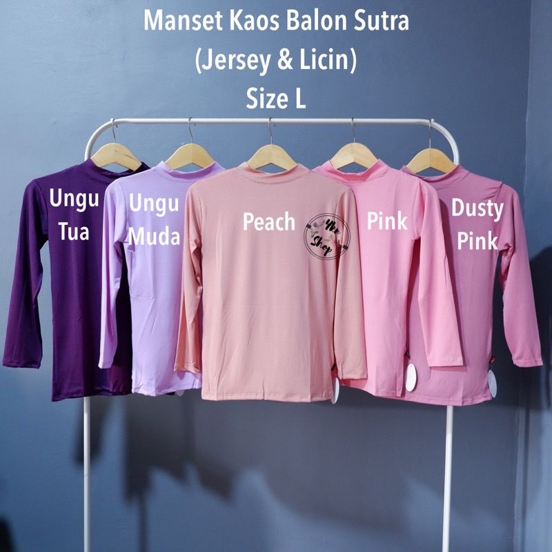 Manset Kaos Bahan Balon Sutra/Inner Kebaya Ukuran XL