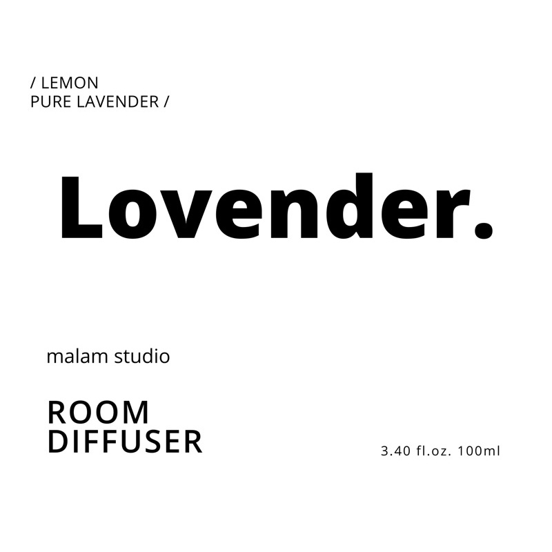 Reed Diffuser | Room Diffuser | 50ml 100ml | Malam Studio-Lovender