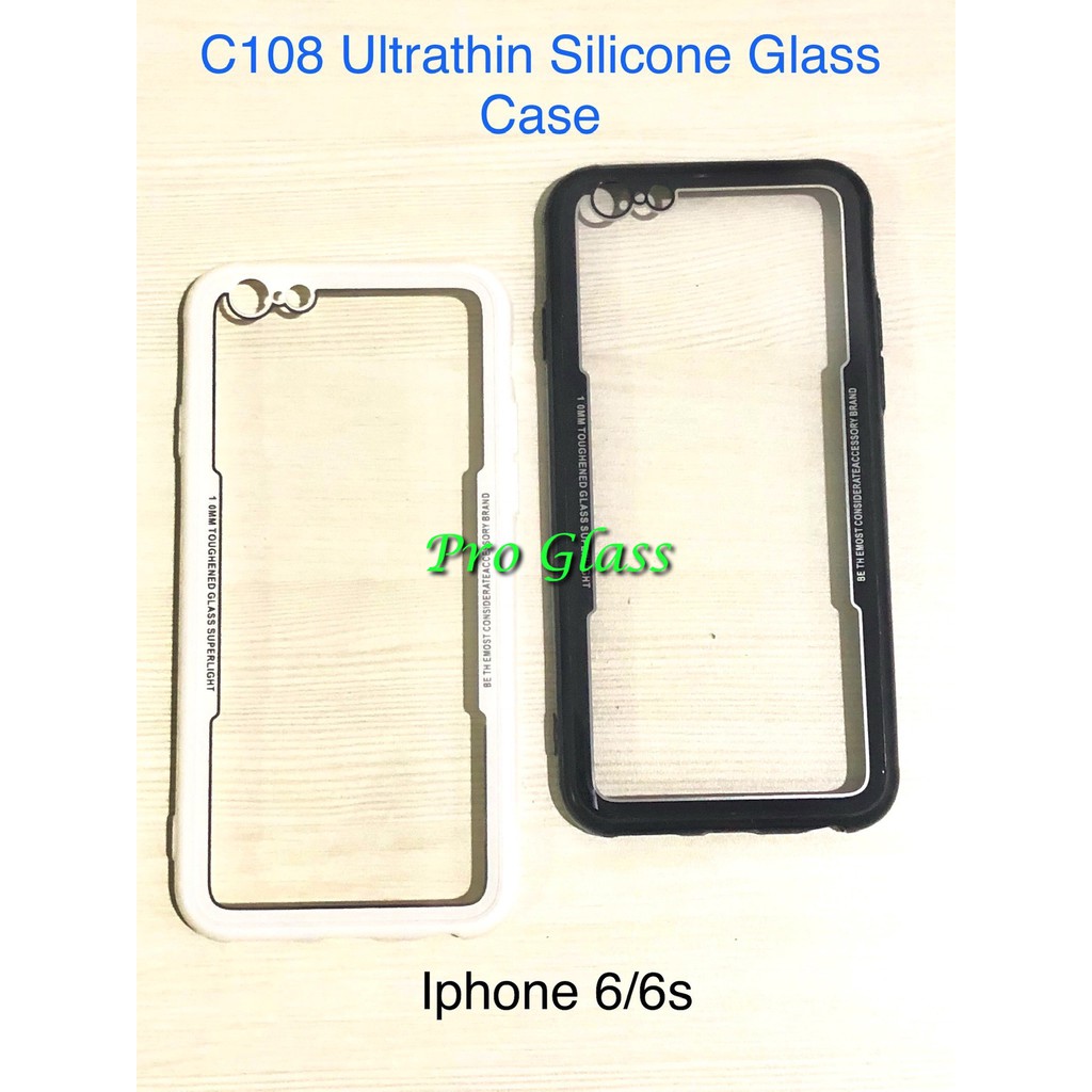 C108 Iphone 6 / 6s / 7 /8 Ultrathin Glass SIlicone Premium Case Softcase