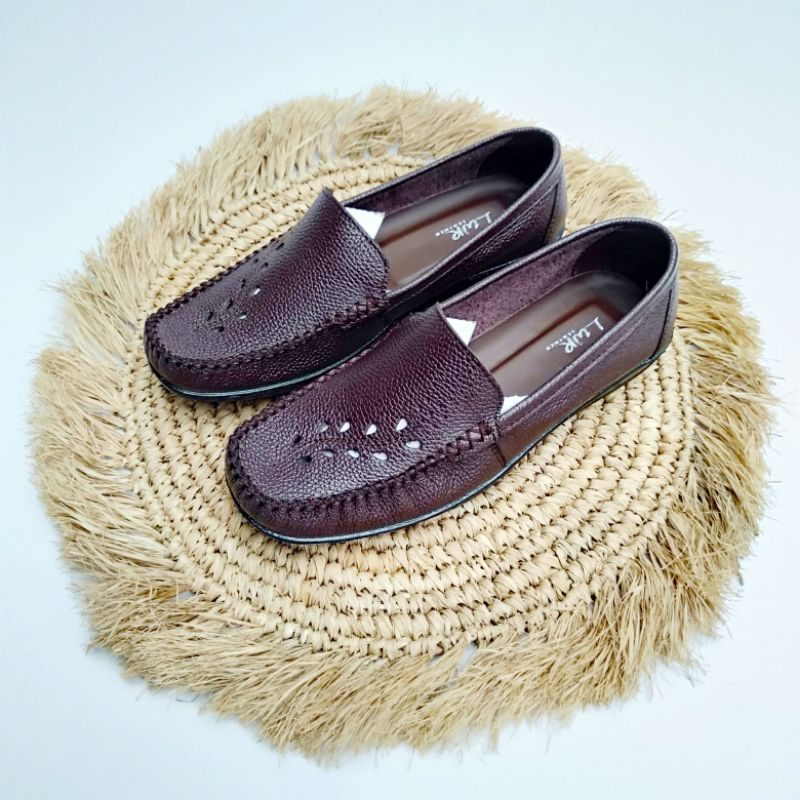 SEPATU SEPATU KULIT UNTUK WANITA KODE [060 MOCCASIN] KASUT WANITA