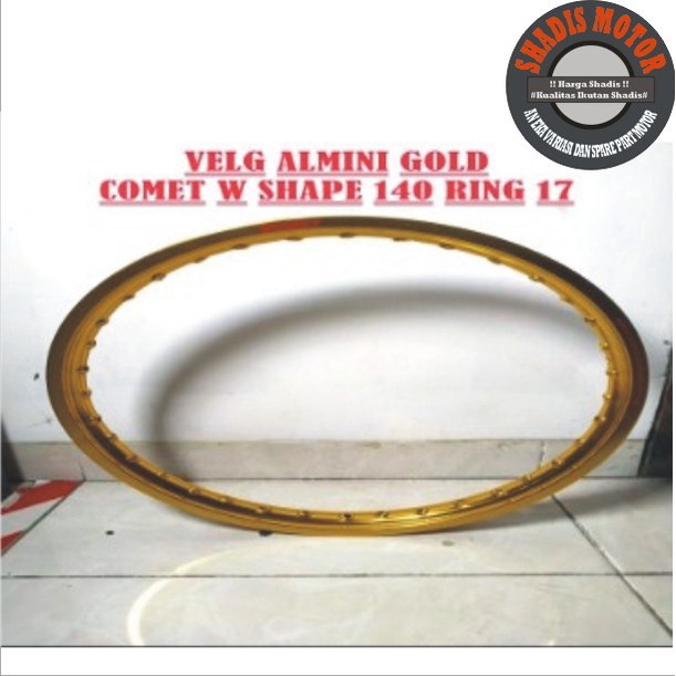 Velg Almini Gold Merk Comet W Shape Ukuran 140 Ring 17