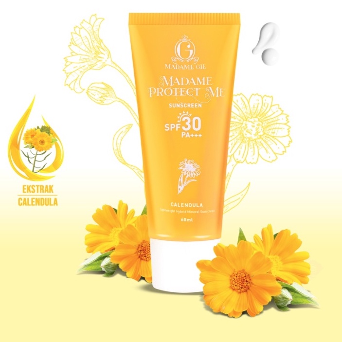 ❤ RATU ❤ Madame Gie Sunspray | Protect Me Sunscreen SPF 30 PA +++ 60ml | Sunscreen Madame Gie Calendula Extract | Let's Glow Tinted Sunscreen | SPF 50 PA ++++ | Sunscreen Spray