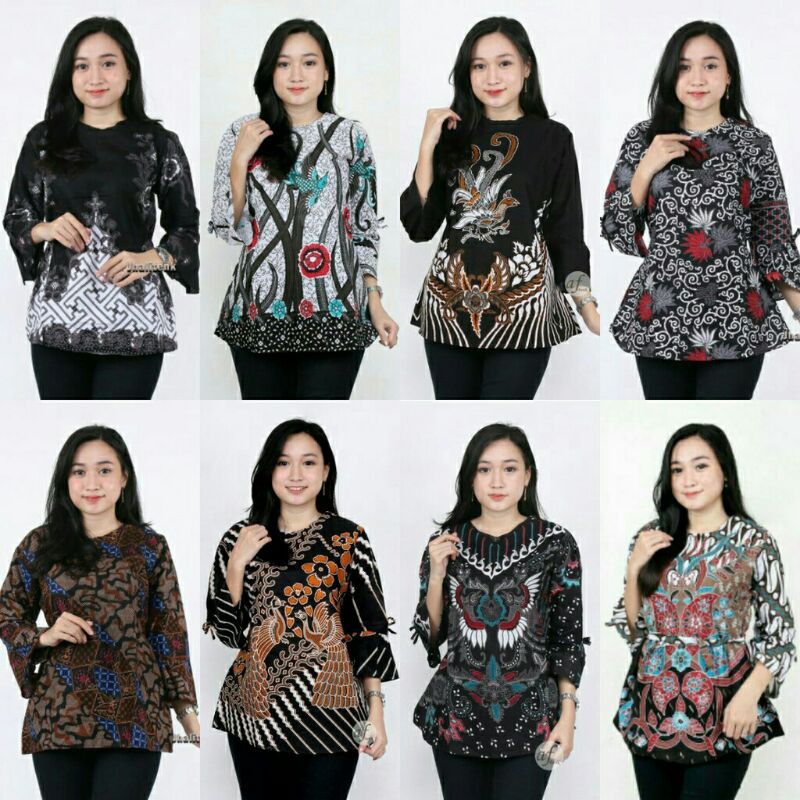 Atasan Blouse Batik Wanita Big Size
