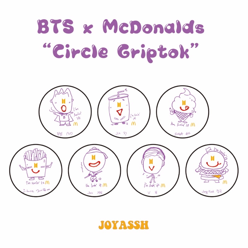 B T S X MCDONALDS GRIPTOK / POPSOCKET B T S