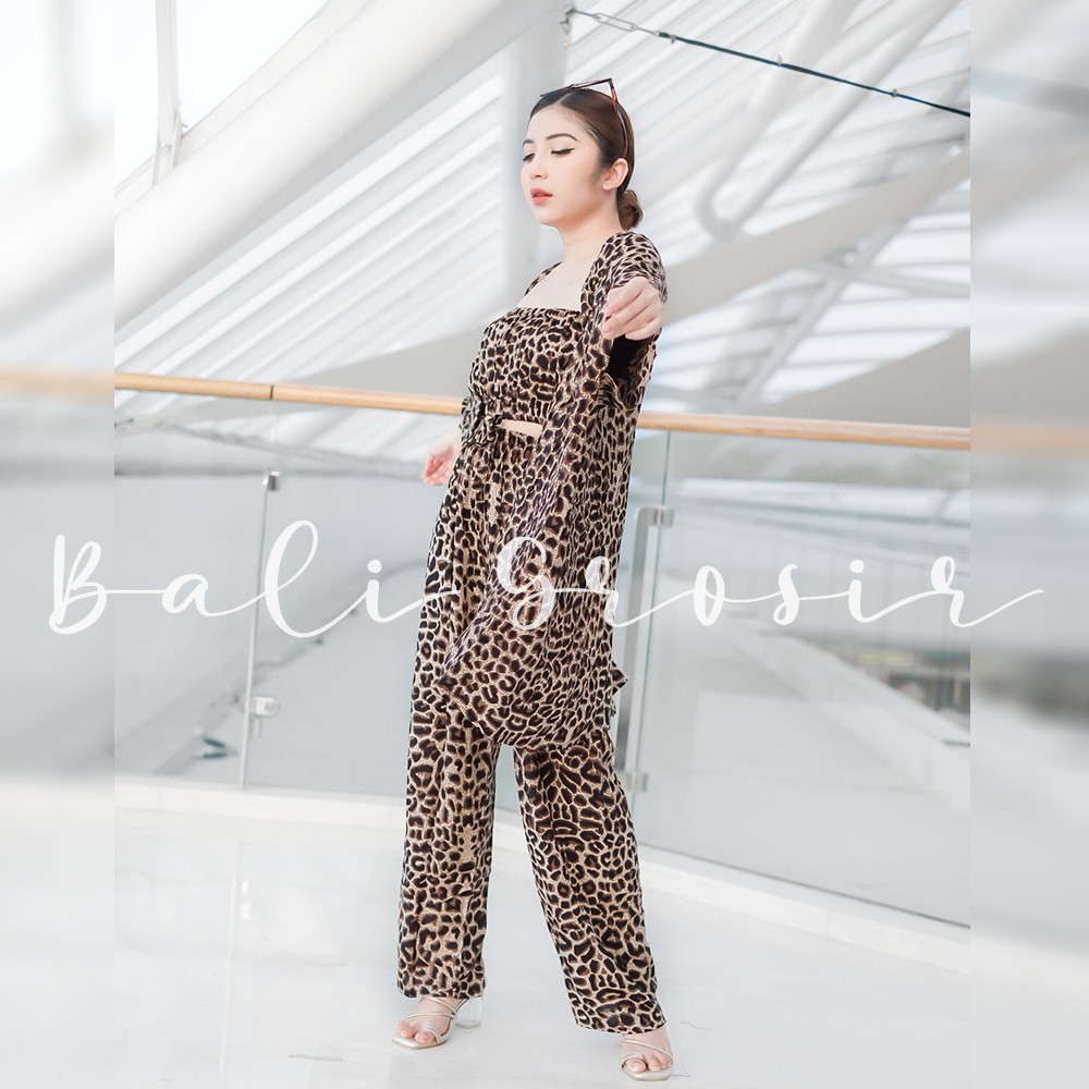 SETELAN KARDIGAN LEOPARD / ONE SET OUTWEAR CARDIGAN / CARDY CARDI OUTER MACAN LORENG