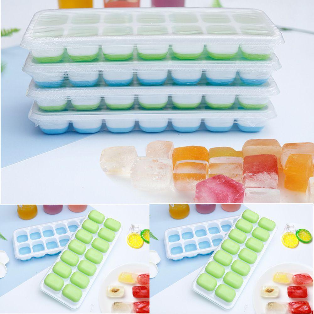 Pineapple Ice Cube Tray Freezer Makanan Coklat Ice Cream Removable Lid Cover Food Grade 14sel