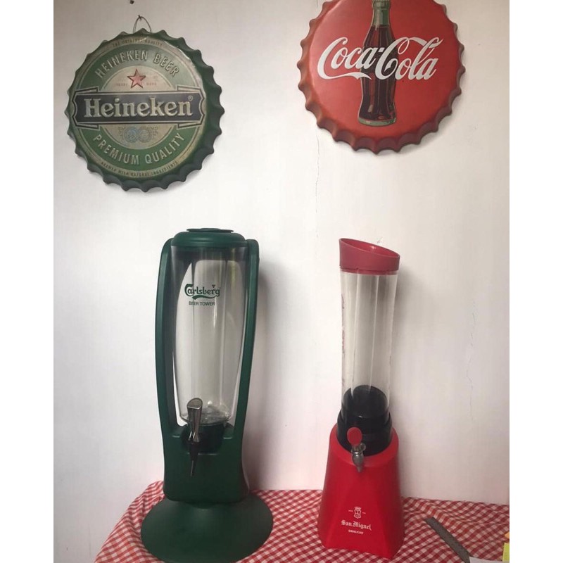 Popstoreindo - Beer Tower San Miguel & Carlsberg, Heineken & Coca Cola Big Bottle Cap