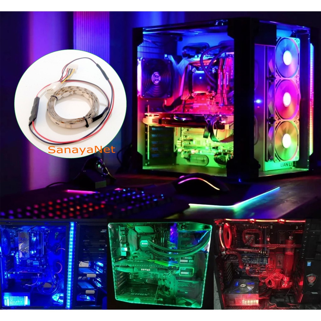 Lampu Casing PC Led Strip Aneka Warna