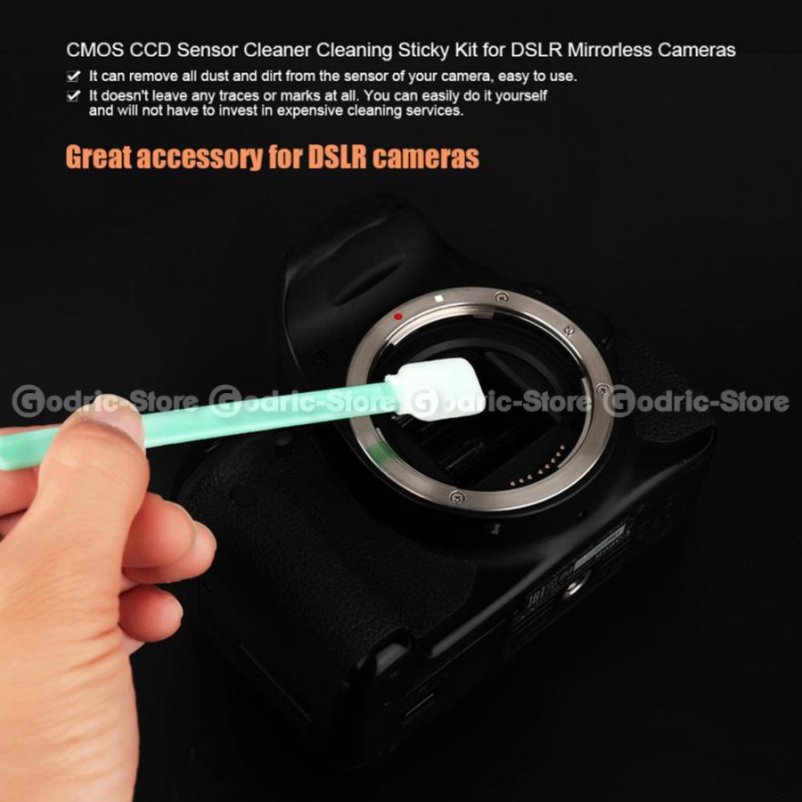 CCD Swab (isi 6 pcs) Pembersih Sensor Kamera Digital DSLR Wet Cleaning Canon Nikon Sony Fujifilm