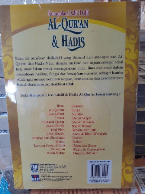 Jual Buku Kumpulan Dalil-dalil Al Quran dan Hadist Indonesia 