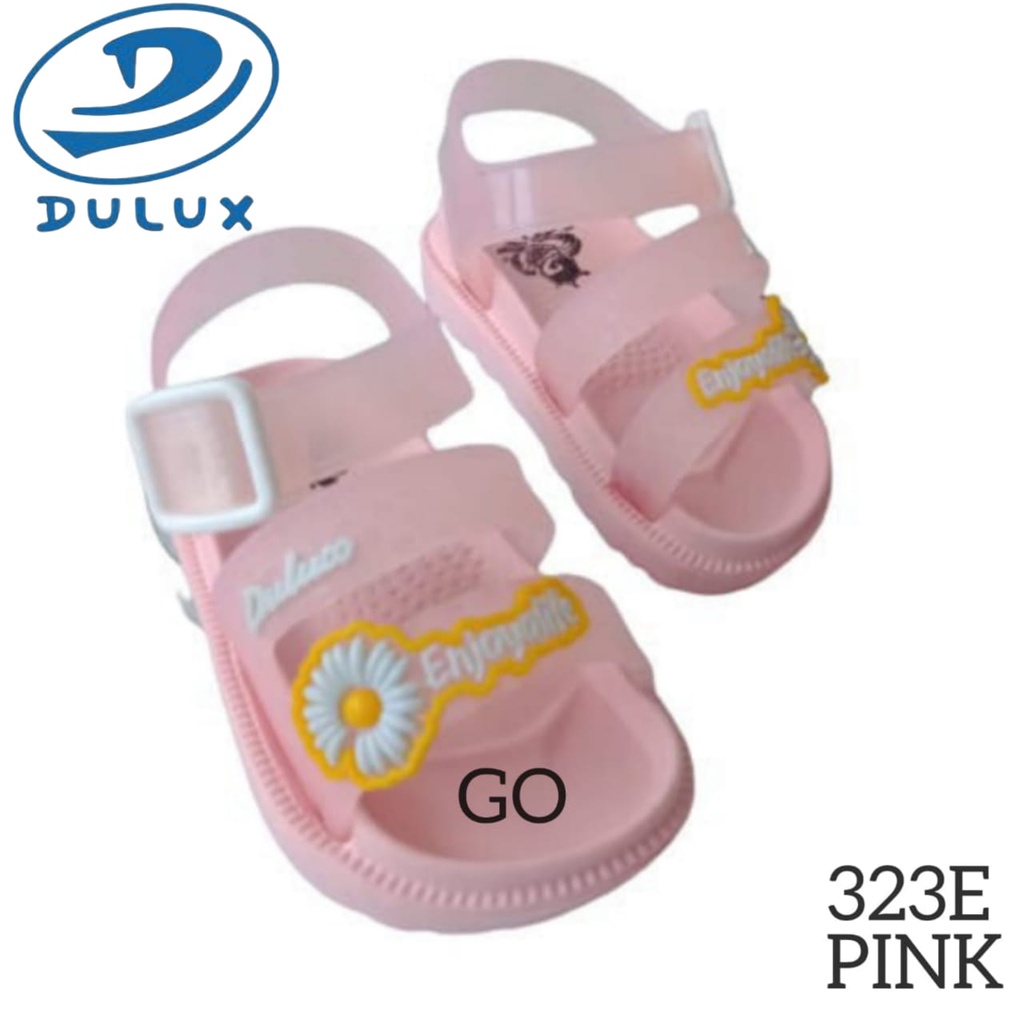 gos DULUX 323ED GN Sandal Ban2 Flower Anak Perempuan Tali Belakang Sandal Bayi Lucu