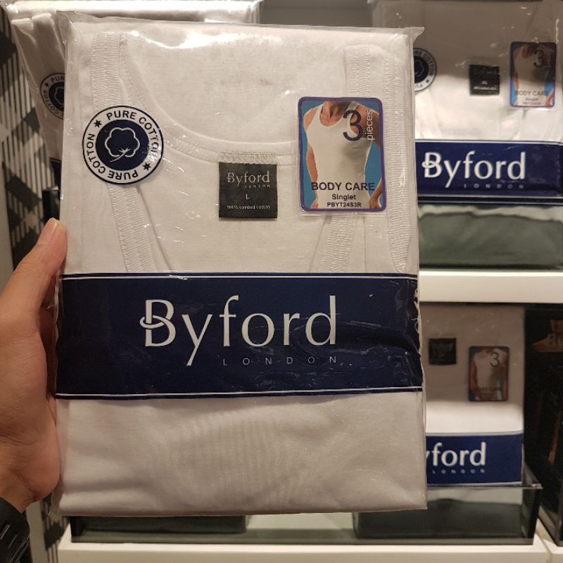 Byford Underwear Men - Kaos Singlet Pria / Kaos dalam pria isi 3pcs