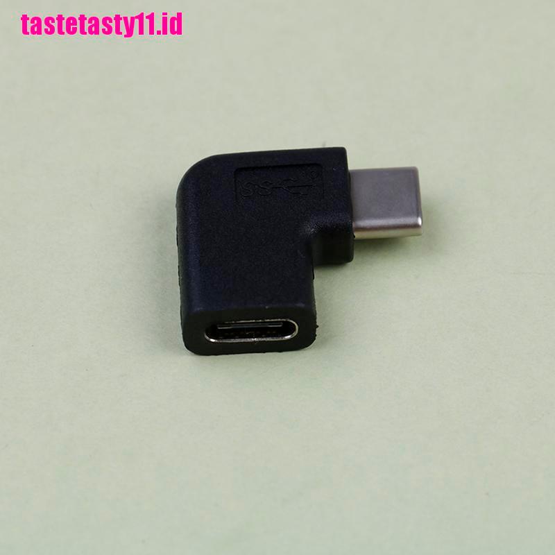 Konverter Sudut Kanan 90 Derajat USB 3.1 Tipe C Male Ke Female USB-C