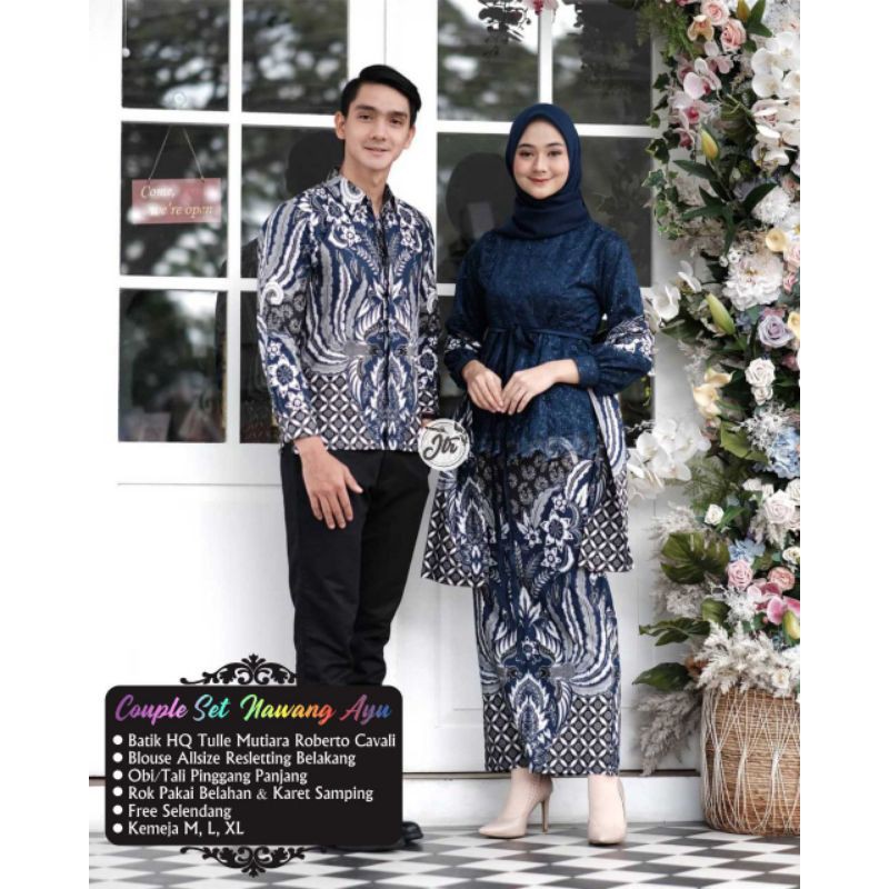 BATIK COUPLE KEBAYA BROKAT COUPLE KONDANGAN KEBAYA LAMARAN KEBAYA WISUDA Couple kebaya kinanti