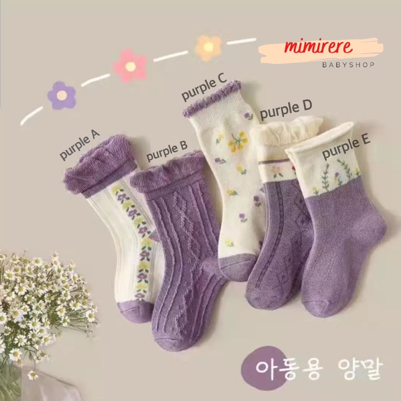 Kaos Kaki Bayi Anak Pastel Korean Style | Kaoskaki anak Import Warna Lembut