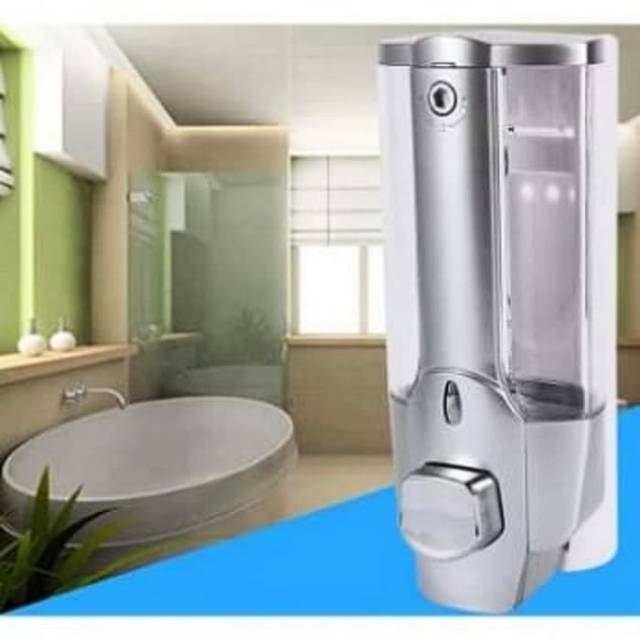 Dispenser Tempat Sabun Cair Shampoo 1 Tabung 350ml Terbaru With Key Lock