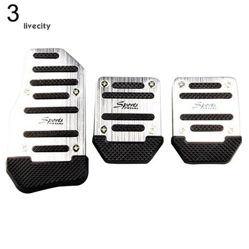 Set 3 Pcs Bantalan Pedal Kopling+Rem+Gas Mobil Manual Anti Slip