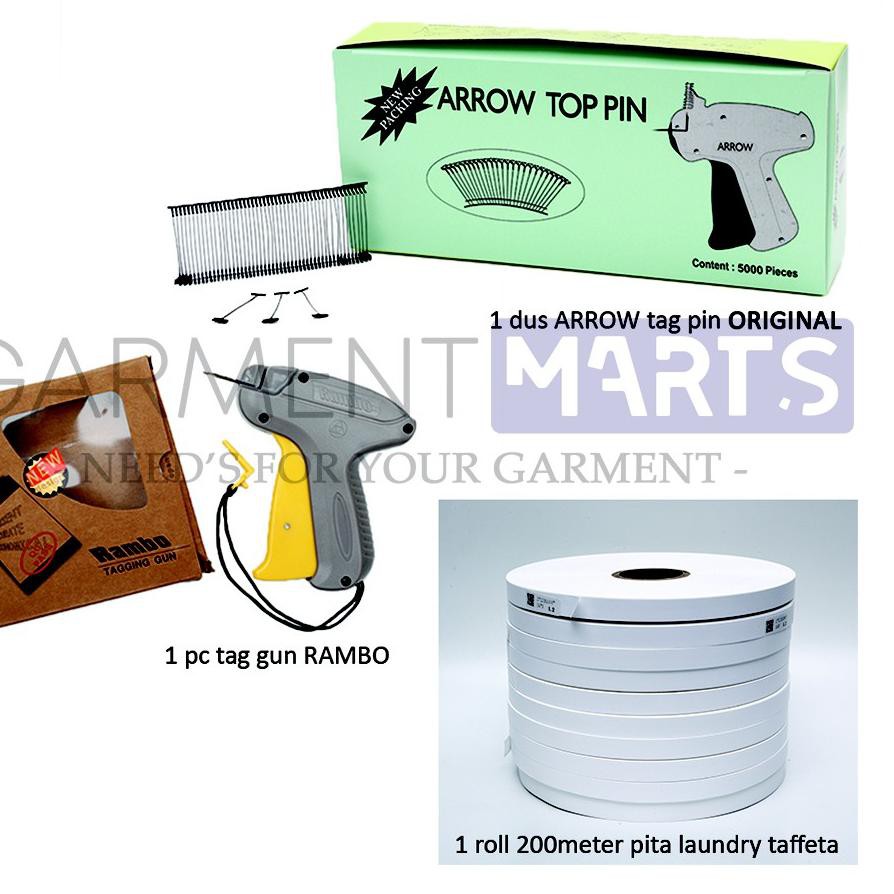 

✶ Paket Laundry Alat tembak Tag gun & Tag pin & Pita label penanda ♂