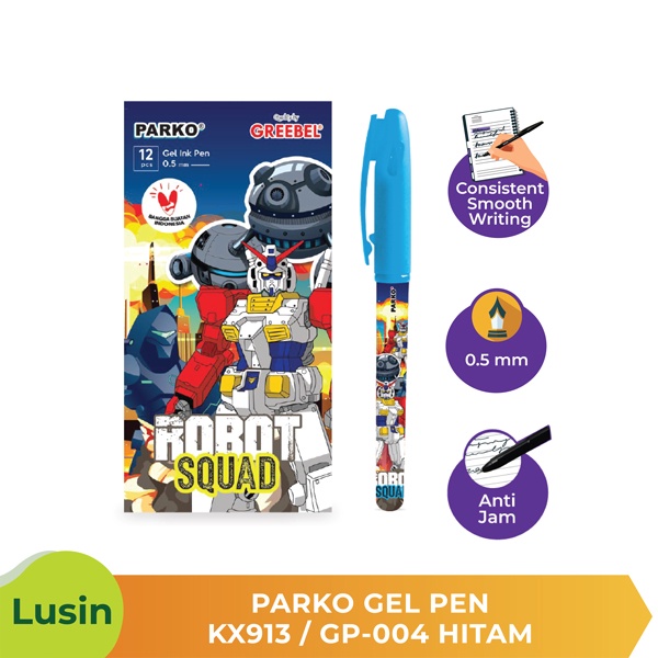 PARKO GEL PEN GP-004 HITAM 0.5