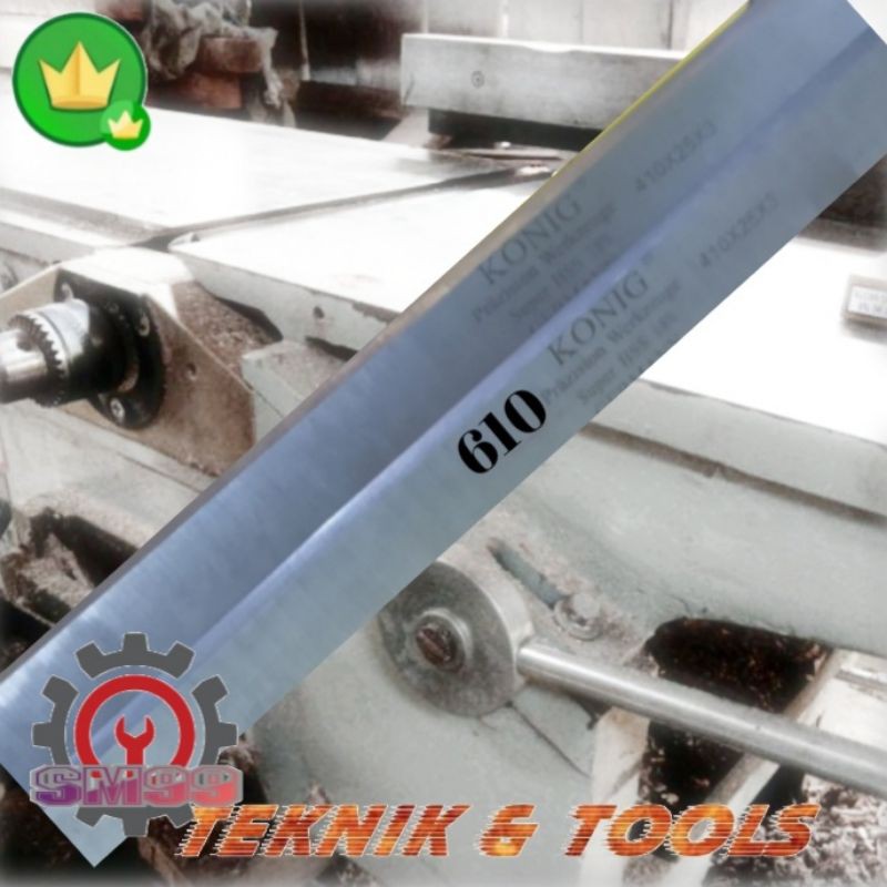 pisau planer jointer mesin sugu mata mesin serut kayu duduk 610x30x3mm KONIG HSS 18%