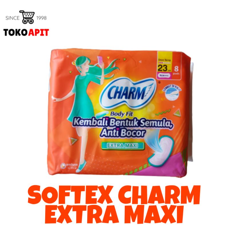 SOFTEX CHARM EXTRA MAXI NON WINGS / PEMBALUT CHARM WANITA MURAH