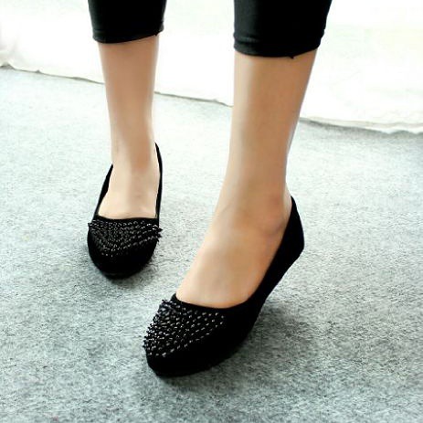 NunuLisaTan MOTE - Balet flat shoes sepatu wanita teplek casual simple polos trendy hitam