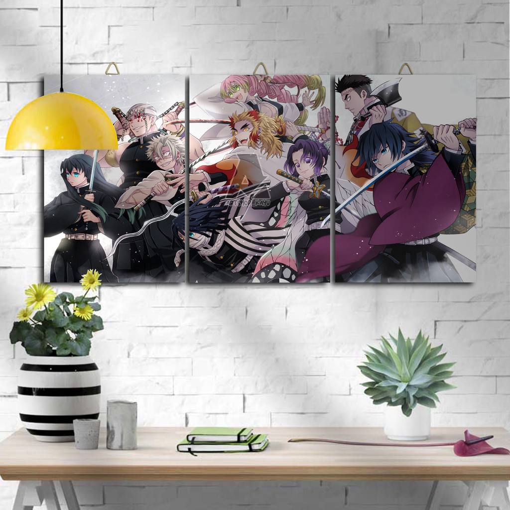 Pajangan rumah Hiasan dinding ANIME KIMETSU NO YAIBA/pajangan kamar / poster dinding /WALLDECOR