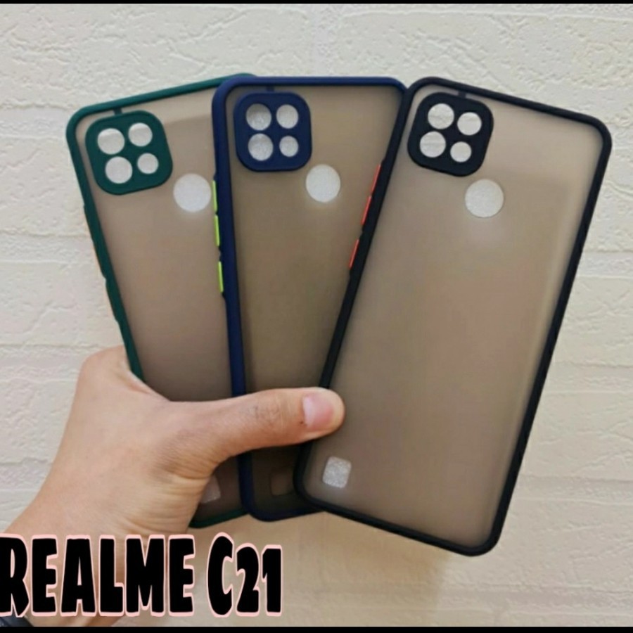 Realme C21Y Case Dove Matte Mychoice Transparan Slim Fuze Macaron