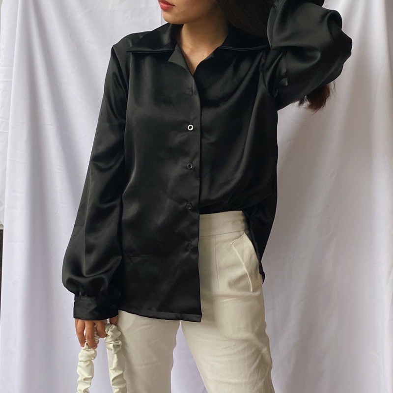 Atasan Kemeja Wanita Korea Lengan Balon -PIXIE SHIRT-