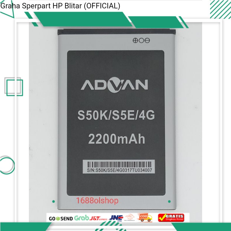 Baterai Advan S5E 4G s5E 4Gs advan S50k Batere Batre Battery