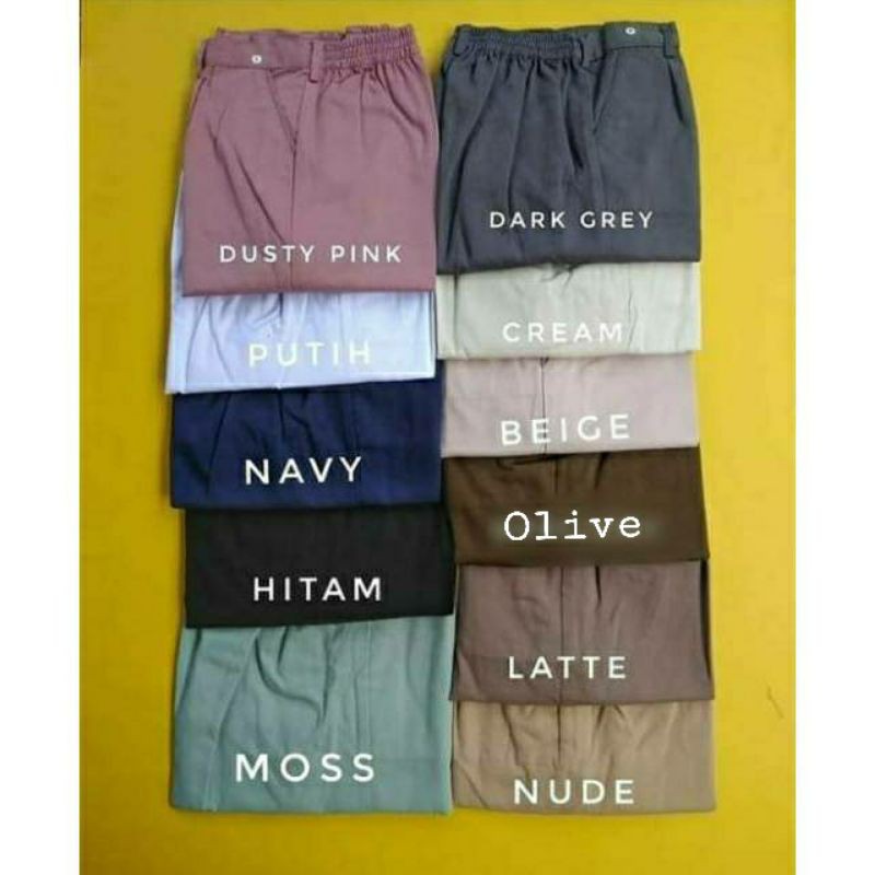  BAGGY  PANTS  CELANA  BAHAN  WANITA POLOS part 1 Shopee 