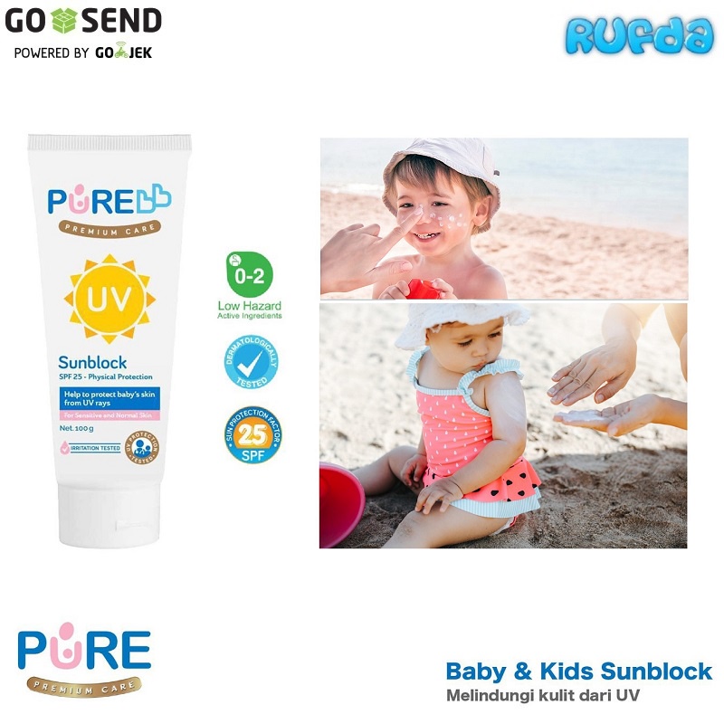 Pure BB UV Sunblock Tabir Surya Anak Bayi PureBB Baby Kids SPF 25