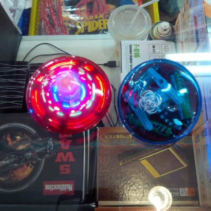 Gasing Gaxing Ufo with Music dan Lampu/ Gangsing Ufo Murah/ Mainan Gaxing Murah HARGA DISKON