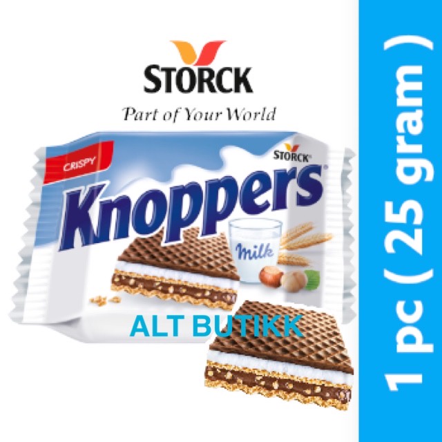 

STORCK KNOPPERS 25 GRAM SINGLE PACK | CRISPY MILK HAZELNUT WAFER