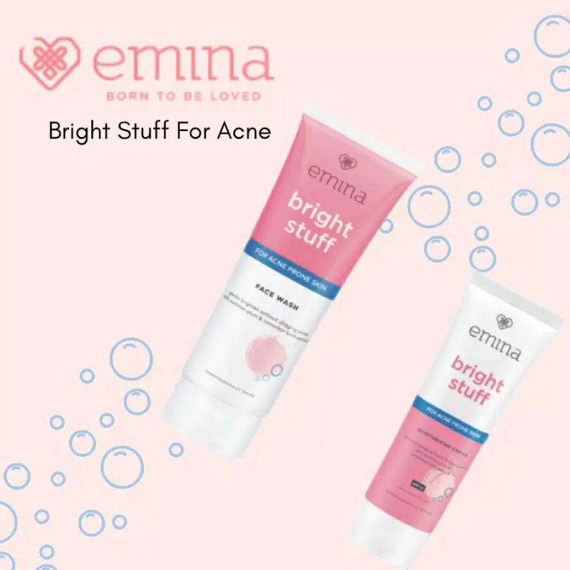 ☃️Cutezz_Ching1☃️Emina Bright Stuff For Acne Prone Skin Face Wash 50ml