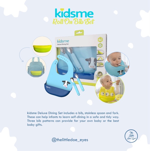 [READY] Kidsme Roll on Bibs Set