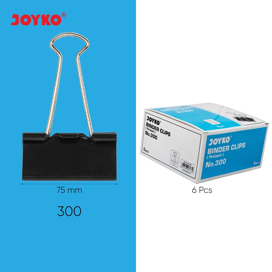 

JOYKO Binder Clip 300 75mm BESAR / Klip Penjepit Kertas BESAR No.300